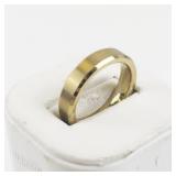 Tungsten Carbide Gold-Tone Band Ring Size 8.75-9