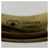 Tungsten Carbide Gold-Tone Band Ring Size 8.75-9