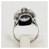 Sterling Silver Amethyst Ring Size 6