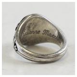 Grace High School Sterling Silver Personalized Class Ring. Size 4.5