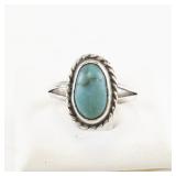 Turquoise Sterling Silver 925 Taxco Ring Size 5