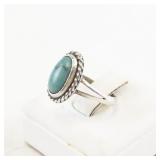 Turquoise Sterling Silver 925 Taxco Ring Size 5