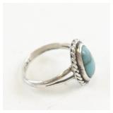 Turquoise Sterling Silver 925 Taxco Ring Size 5