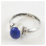 Sterling Silver Lapis Lazuli Ring. Size 5.5