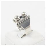 Beau Mark Modernist Design Sterling Silver Ring. Size 5-6Â 