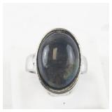 Sterling Silver Color Changing Mood Ring. Size 6.5