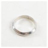 Silver Tone Domed Base Metal Band Ring