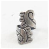 A. Cazares Signed Sterling Silver 925 Wrap Ring. Size 6-7