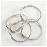 800 Silver Puzzle Ring. Size 6.