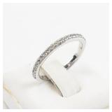 Ladies Half-Eternity Cubic Zirconia Band. Size 7. Like New!