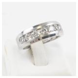 ArtCarved Sterling Silver 7-Stone CZ Ring. Size 10