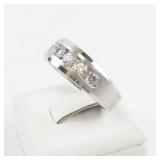 ArtCarved Sterling Silver 7-Stone CZ Ring. Size 10