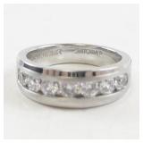 ArtCarved Sterling Silver 7-Stone CZ Ring. Size 10