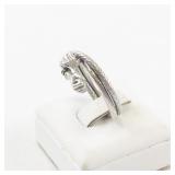 Sterling Silver Ring with Fist and Hand Motif Size 7