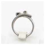Sterling Silver Ring with Fist and Hand Motif Size 7
