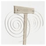 Pair of Sterling Silver Spiral Wire Hoop Earrings
