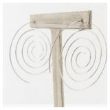 Pair of Sterling Silver Spiral Wire Hoop Earrings