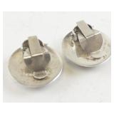 Sterling Silver Turquoise Clip-On Earrings.