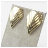 Pair of Vintage Gold Tone Geometric Earrings