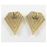 Pair of Vintage Gold Tone Geometric Earrings
