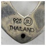 Pair of Sunstone Sterling Silver Heart Clip-On Earrings