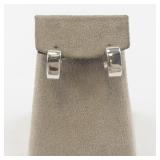 Sterling Silver Minimalist Hoop Post Earrings