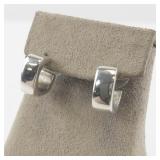 Sterling Silver Minimalist Hoop Post Earrings