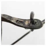 Sterling Silver Italy Textured Link Dangle Earrings