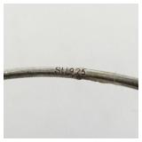 Sunstone Sterling Silver Large Thin Hoop Earrings