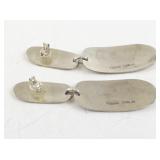 Ed Levin Sterling Silver Modernist Dangle Earrings