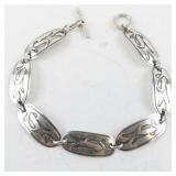 Ed Levin Sterling Silver Link Bracelet