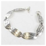 Ed Levin Sterling Silver Link Bracelet