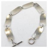 Ed Levin Sterling Silver Link Bracelet