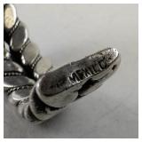 Vintage Mexican Sterling Silver Braided Cuff Bracelet