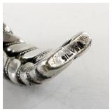 Vintage Mexican Sterling Silver Braided Cuff Bracelet