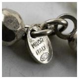 Milor Italy Sterling Silver Bead Bracelet