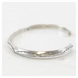 Sterling Silver Cuff Bracelet with Stamped Design