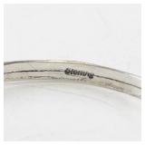 Sterling Silver Cuff Bracelet with Stamped Design