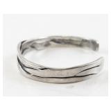 Engraved Cuff Bracelet with Wavy Design