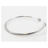 Sterling Silver Cuff Bracelet with Opal Accents