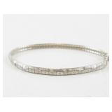 Sterling Silver 925 Patterned Bracelet with Clasp
