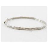 Sterling Silver 925 Patterned Bracelet with Clasp