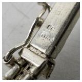 Sterling Silver 925 Patterned Bracelet with Clasp