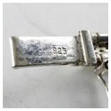 Sterling Silver 925 Patterned Bracelet with Clasp