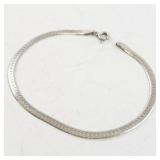 Sterling Silver Herringbone Bracelet