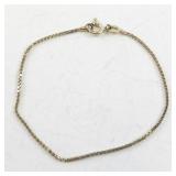 Vermeil Sterling Silver Box Link Chain Bracelet