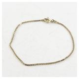 Vermeil Sterling Silver Box Link Chain Bracelet