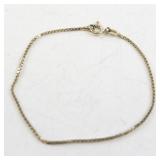 Vermeil Sterling Silver Box Link Chain Bracelet