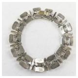 Two-Tone Link Bracelet with Gold and Silver Finish