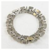 Two-Tone Link Bracelet with Gold and Silver Finish